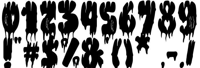 Monster Scratch - Personal use Font OTHER CHARS