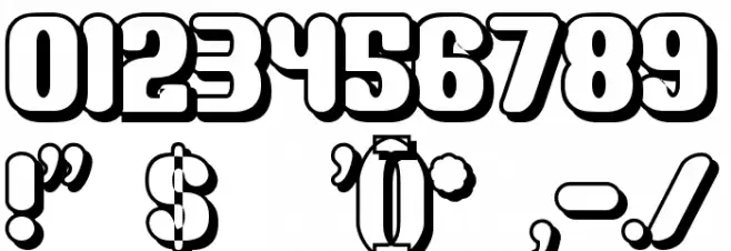 Monster Shadow Font OTHER CHARS