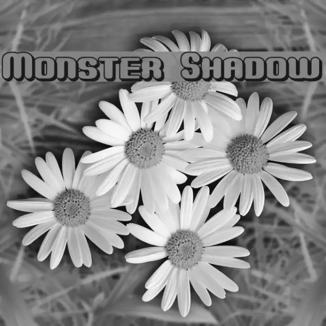 Monster Shadow Font examples