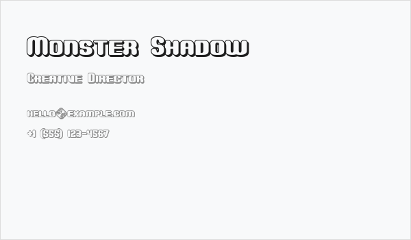 Monster Shadow Business Card