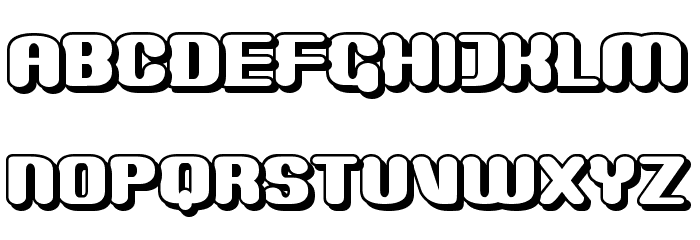 Monster Shadow Font LOWERCASE