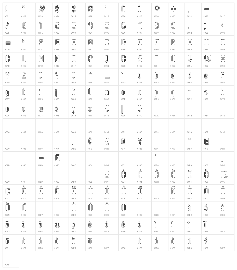 Monster oF South Hollow St Character Map