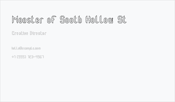 Monster oF South Hollow St Business Card