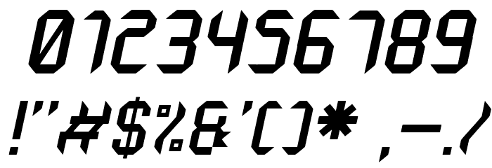 Monster oF South St Italic Font Alte caractere