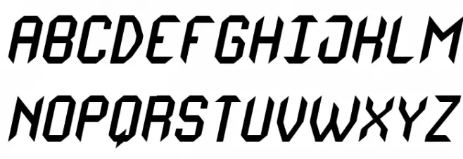 Monster oF South St Italic Schriftart Groß