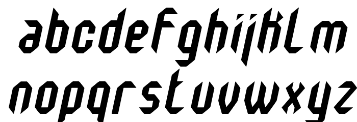 Monster oF South St Italic Font Litere mici