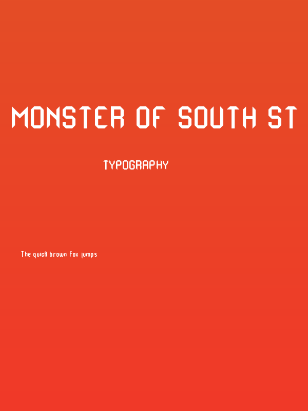 Monster oF South St Poster