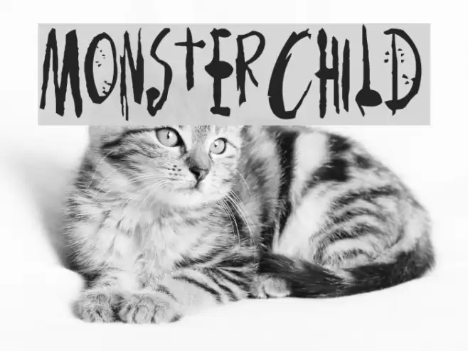 MonsterChild Font examples