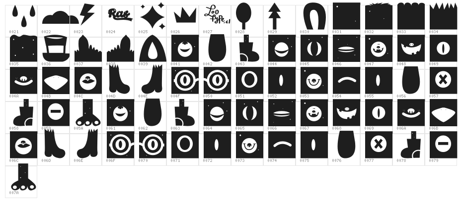 MonsterHappy Character Map