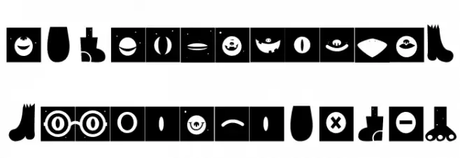 MonsterHappy خط أحرف صغيرة