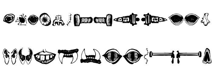 MonsterMasher Font LOWERCASE