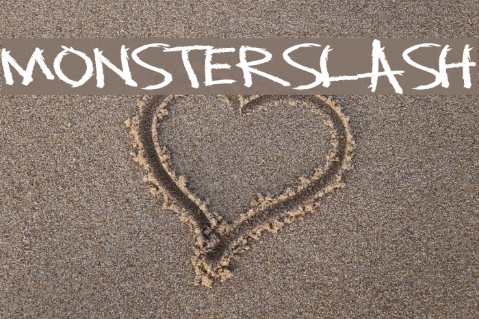 MonsterSlash Font examples