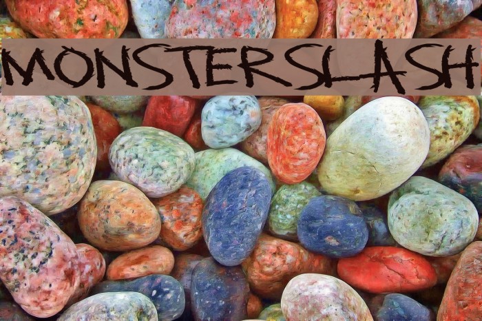 MonsterSlash Font examples