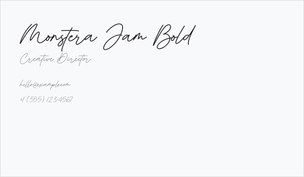 Monstera Jam Bold Business Card