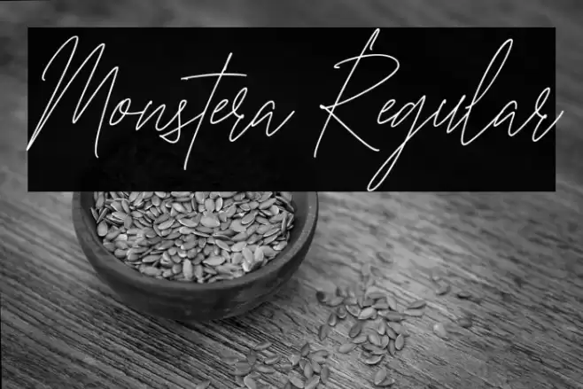 Monstera Regular Font examples