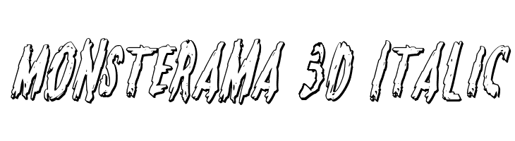 Monsterama 3D Italic Font