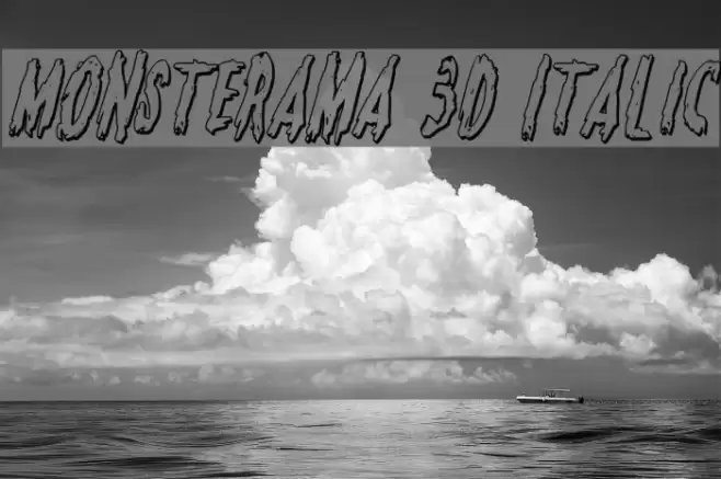 Monsterama 3D Italic Font examples