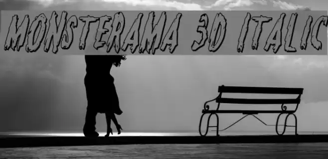 Monsterama 3D Italic Font examples