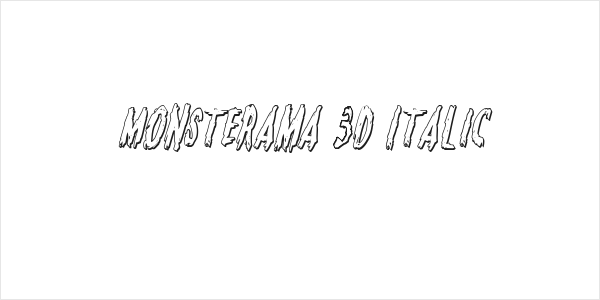 Monsterama 3D Italic Logo