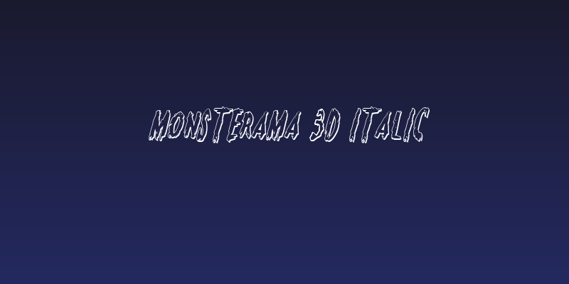 Monsterama 3D Italic Social Header