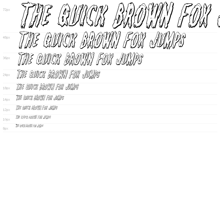 Monsterama 3D Italic Waterfall