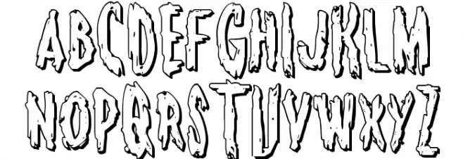Monsterama 3D Regular Schriftart Groß