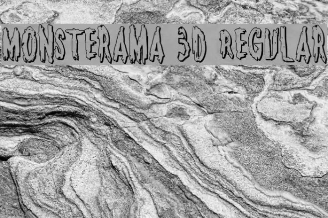 Monsterama 3D Regular Font examples