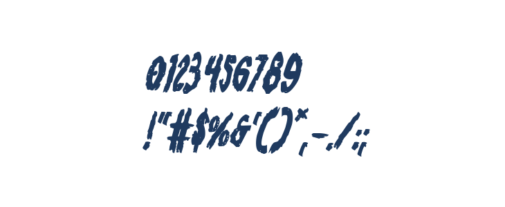 Monsterama Bold Italic Other Characters