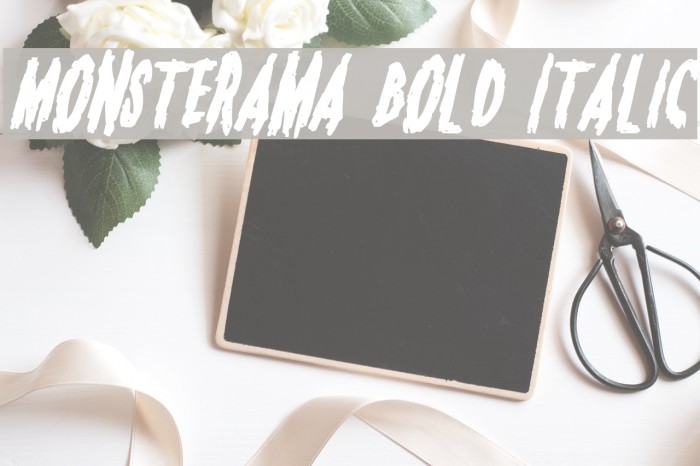 Monsterama Bold Italic Example 1
