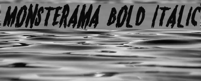 Monsterama Bold Italic Font examples