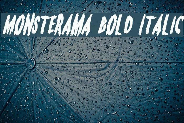 Monsterama Bold Italic Example 3