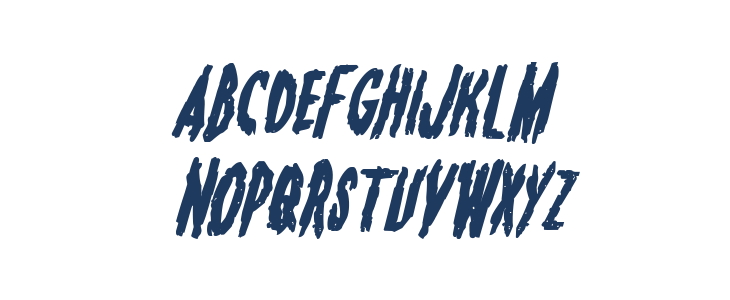 Monsterama Bold Italic Lowercase