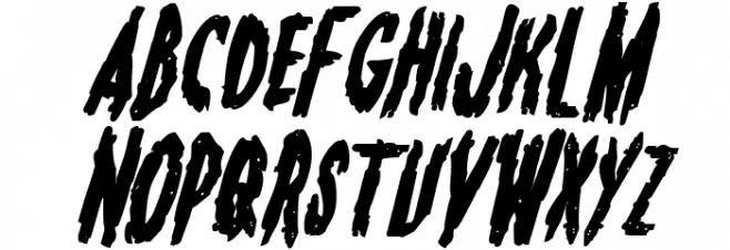 Monsterama Bold Italic Schriftart Kleinbuchstaben