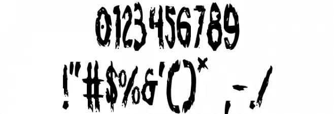 Monsterama Condensed Font OTHER CHARS