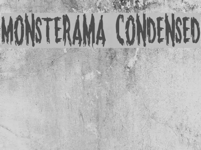 Monsterama Condensed Font examples