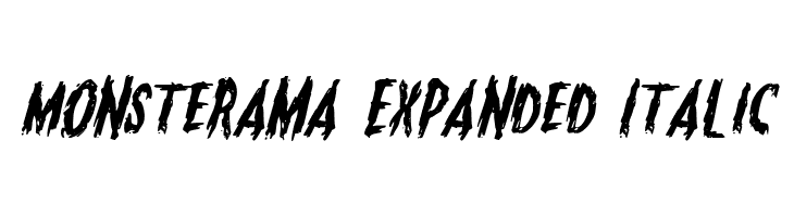 Monsterama Expanded Italic Font