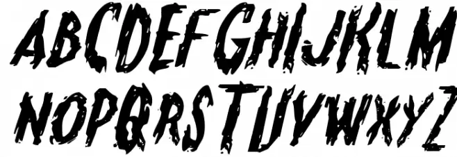 Monsterama Expanded Italic Font Litere mari