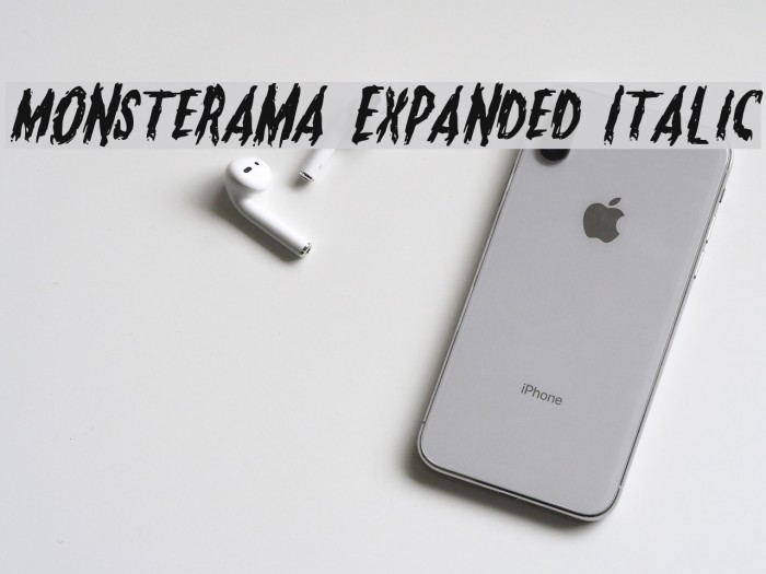 Monsterama Expanded Italic Font examples