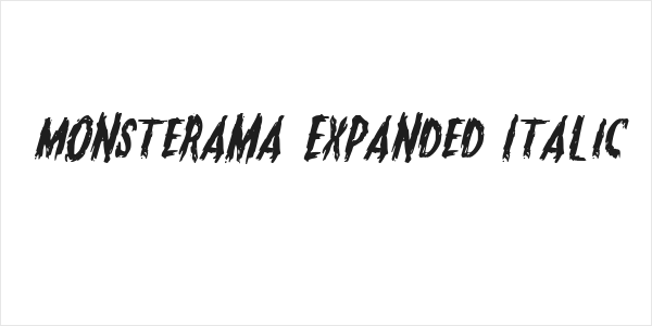 Monsterama Expanded Italic Logo