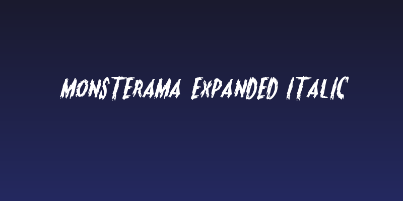 Monsterama Expanded Italic Social Header