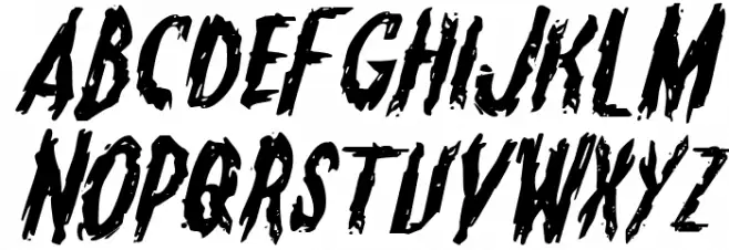 Monsterama Expanded Italic फ़ॉन्ट लोअरकेस