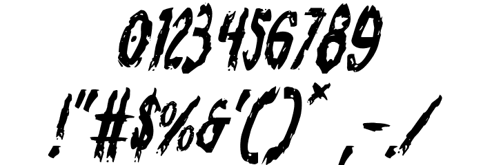 Monsterama Italic Font OTHER CHARS