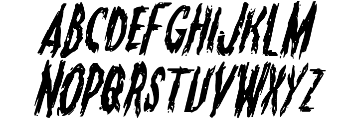 Monsterama Italic Font LOWERCASE
