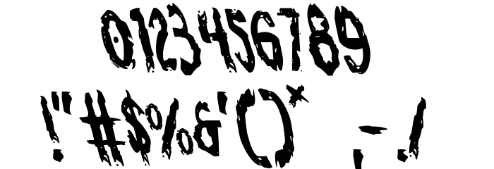 Monsterama Leftalic Font OTHER CHARS
