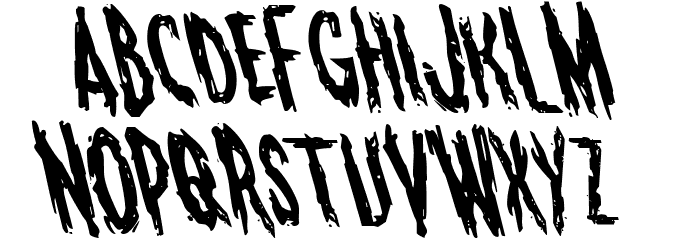 Monsterama Leftalic Font LOWERCASE