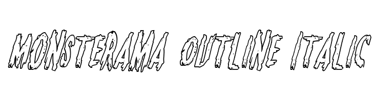 Monsterama Outline Italic  لخطوط تنزيل
