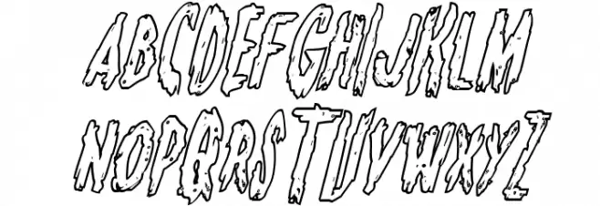 Monsterama Outline Italic Polices MAJUSCULES