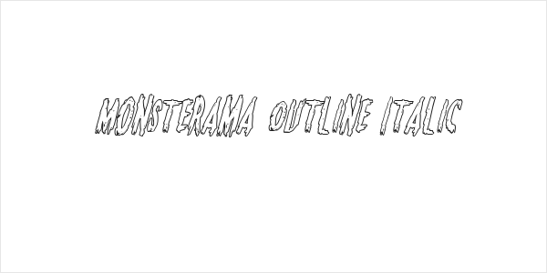 Monsterama Outline Italic Logo