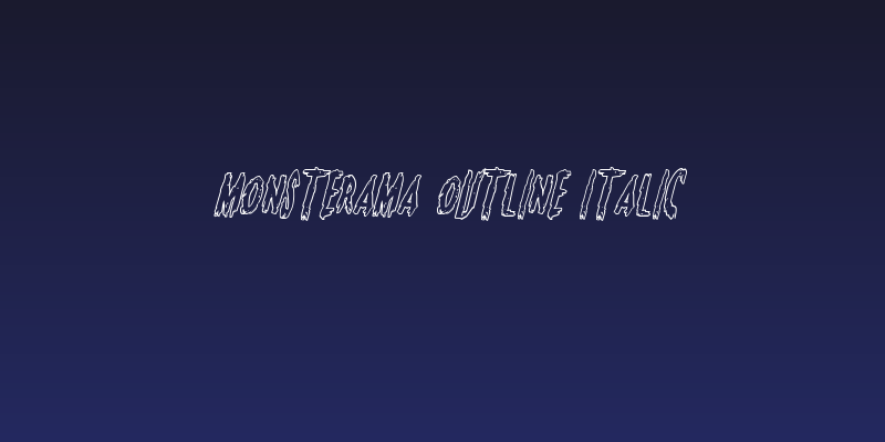 Monsterama Outline Italic Social Header