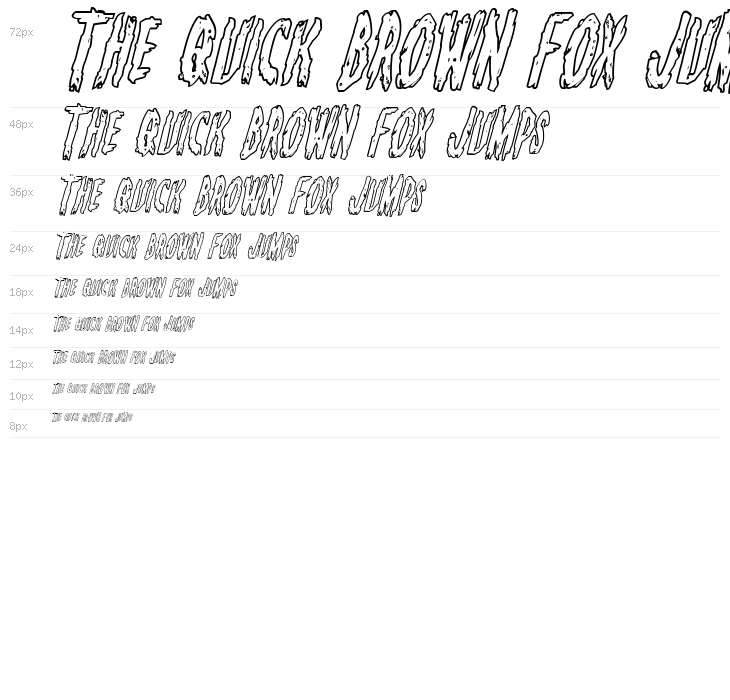 Monsterama Outline Italic Waterfall